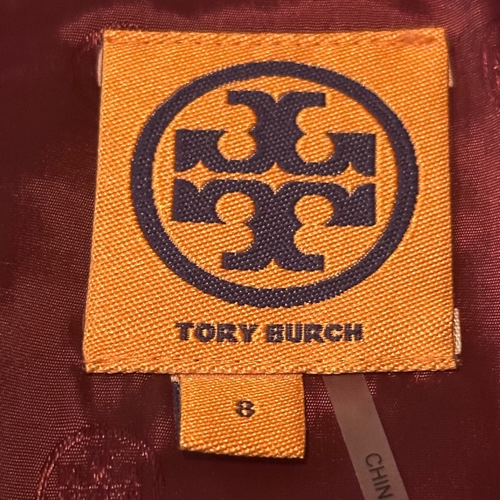 Tory Burch Burgundy Tweed Pattern Skirt - Picture 4 of 5